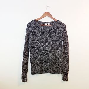 Gap black speckled cotton sweater